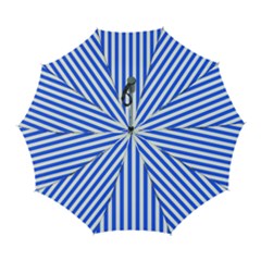 Blue Stripes, Sticker, Stickers Automatic Folding Umbrella with Case (Large) from ArtsNow.com