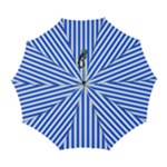 Blue Stripes, Sticker, Stickers Automatic Folding Umbrella with Case (Large)