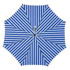 Blue Stripes, Sticker, Stickers Automatic Folding Umbrella with Case (Medium) from ArtsNow.com