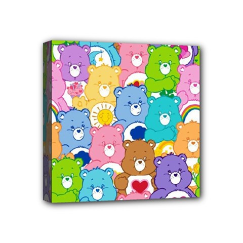 Care Bears, Adorable, Art Mini Canvas 4  x 4  (Stretched) from ArtsNow.com