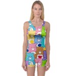 Care Bears, Adorable, Art One Piece Boyleg Swimsuit