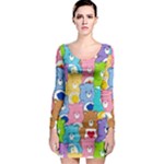 Care Bears, Adorable, Art Long Sleeve Bodycon Dress