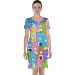 Care Bears, Adorable, Art Short Sleeve Nightdress