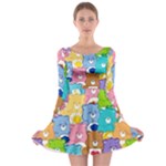 Care Bears, Adorable, Art Long Sleeve Skater Dress