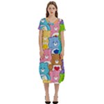 Care Bears, Adorable, Art T-Shirt Midi Dress With Pockets