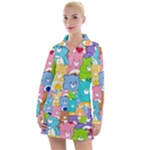 Care Bears, Adorable, Art Women s Long Sleeve Casual Dress