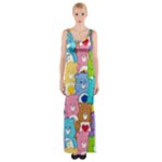 Care Bears, Adorable, Art Thigh Split Maxi Dress