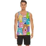 Care Bears, Adorable, Art Men s Wide Collar Tank Top