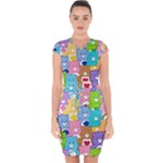 Care Bears, Adorable, Art Capsleeve Drawstring Dress 