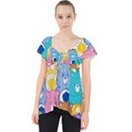 Care Bears, Adorable, Art Lace Front Dolly Top