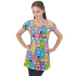 Care Bears, Adorable, Art Puff Sleeve Tunic Top