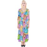 Care Bears, Adorable, Art Quarter Sleeve Wrap Maxi Dress