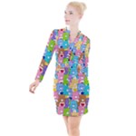 Care Bears, Adorable, Art Button Long Sleeve Dress