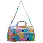 Care Bears, Adorable, Art Sports Gym Duffle Bag with Shoe Compartment