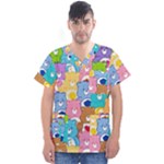 Care Bears, Adorable, Art Men s V-Neck Scrub Top