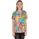 Care Bears, Adorable, Art Women s V-Neck Scrub Top