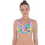 Care Bears, Adorable, Art Cross String Back Sports Bra