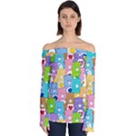 Care Bears, Adorable, Art Off Shoulder Long Sleeve Top