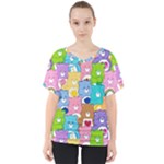 Care Bears, Adorable, Art V-Neck Dolman Drape Top