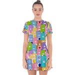 Care Bears, Adorable, Art Drop Hem Mini Chiffon Dress