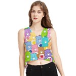 Care Bears, Adorable, Art V-Neck Cropped Tank Top