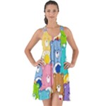 Care Bears, Adorable, Art Show Some Back Chiffon Dress