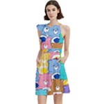 Care Bears, Adorable, Art Cocktail Party Halter Sleeveless Dress With Pockets