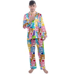 Men s Long Sleeve Satin Pajamas Set 