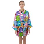 Care Bears, Adorable, Art Long Sleeve Satin Kimono