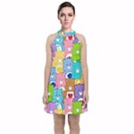 Care Bears, Adorable, Art Velvet Halter Neckline Dress 