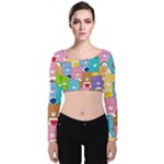 Care Bears, Adorable, Art Velvet Long Sleeve Crop Top