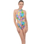 Care Bears, Adorable, Art Halter Side Cut Swimsuit