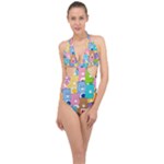 Care Bears, Adorable, Art Halter Front Plunge Swimsuit