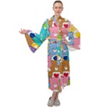 Care Bears, Adorable, Art Maxi Velvet Kimono