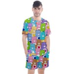 Care Bears, Adorable, Art Men s Mesh T-Shirt and Shorts Set