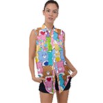 Care Bears, Adorable, Art Sleeveless Chiffon Button Shirt