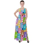 Care Bears, Adorable, Art Empire Waist Velour Maxi Dress