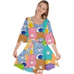 Care Bears, Adorable, Art Velour Kimono Dress