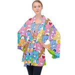 Care Bears, Adorable, Art Long Sleeve Velvet Kimono 