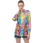 Care Bears, Adorable, Art Long Sleeve Satin Shirt