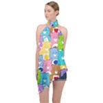 Care Bears, Adorable, Art Halter Asymmetric Satin Top