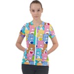 Care Bears, Adorable, Art Short Sleeve Zip Up Jacket