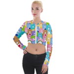 Care Bears, Adorable, Art Long Sleeve Cropped Velvet Jacket