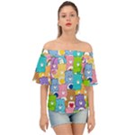 Care Bears, Adorable, Art Off Shoulder Short Sleeve Top