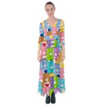 Care Bears, Adorable, Art Button Up Maxi Dress