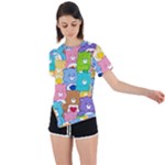 Care Bears, Adorable, Art Asymmetrical Short Sleeve Sports T-Shirt