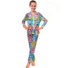 Kids  Satin Long Sleeve Pajamas Set 