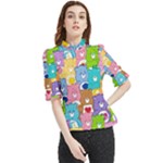 Care Bears, Adorable, Art Frill Neck Blouse