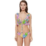 Care Bears, Adorable, Art Low Cut Ruffle Edge Bikini Set