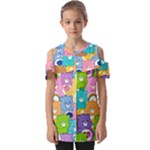 Care Bears, Adorable, Art Fold Over Open Sleeve Top